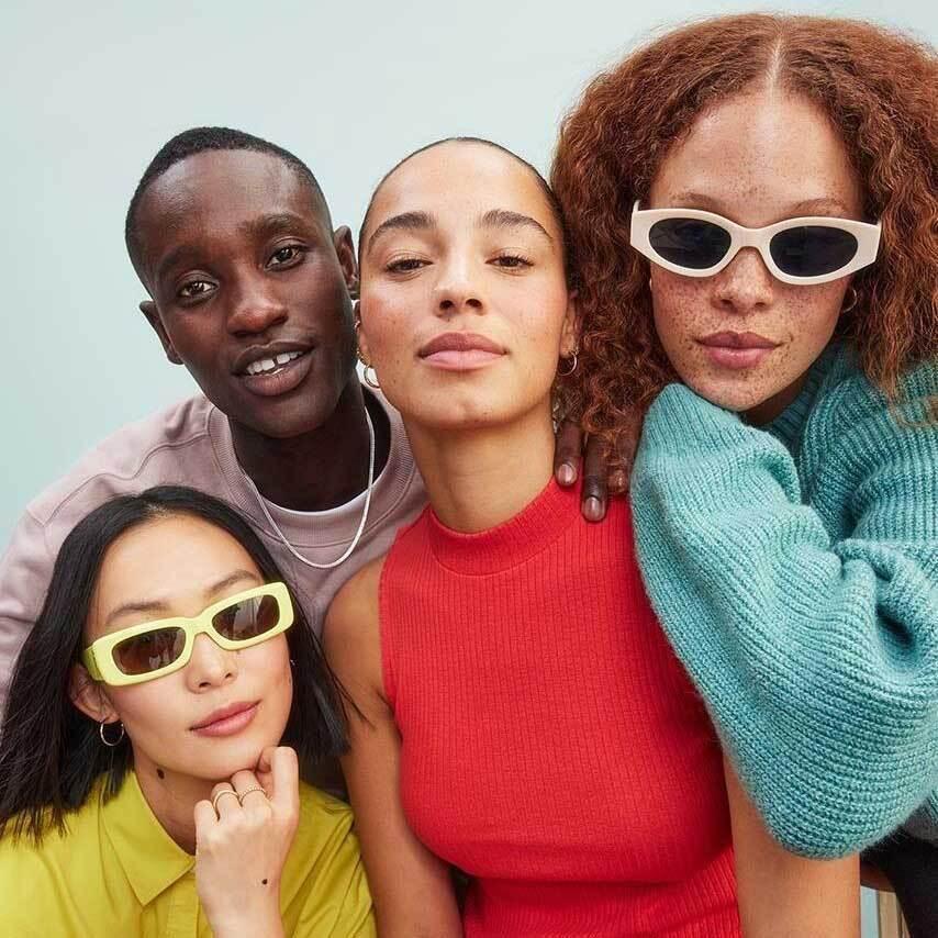 Image of four models for Old Navy