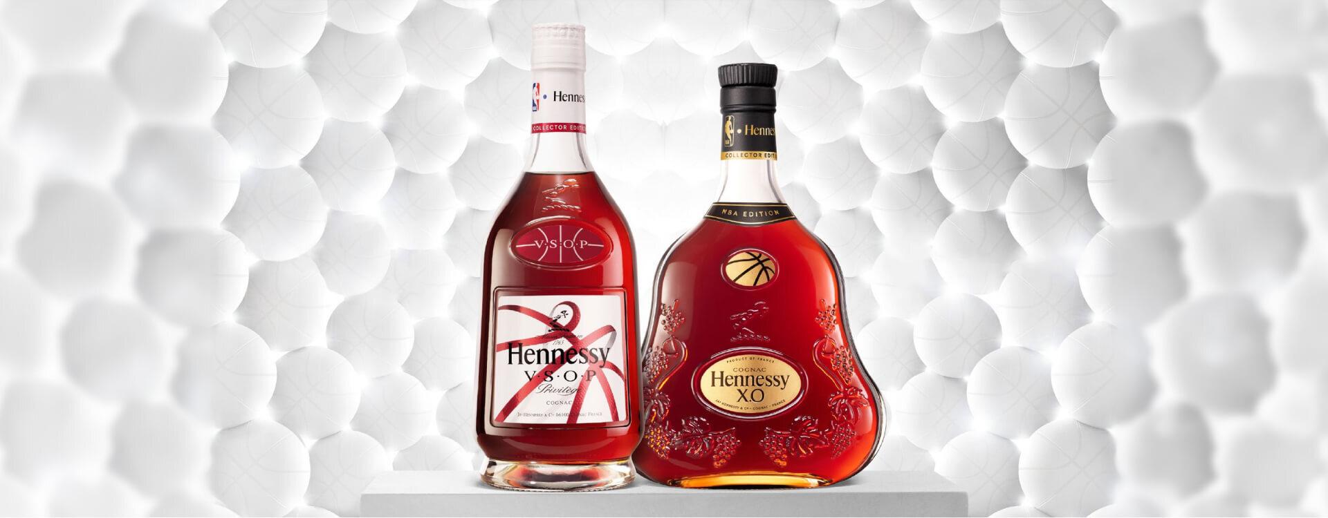 A pictures shows two bottles of Hennessy